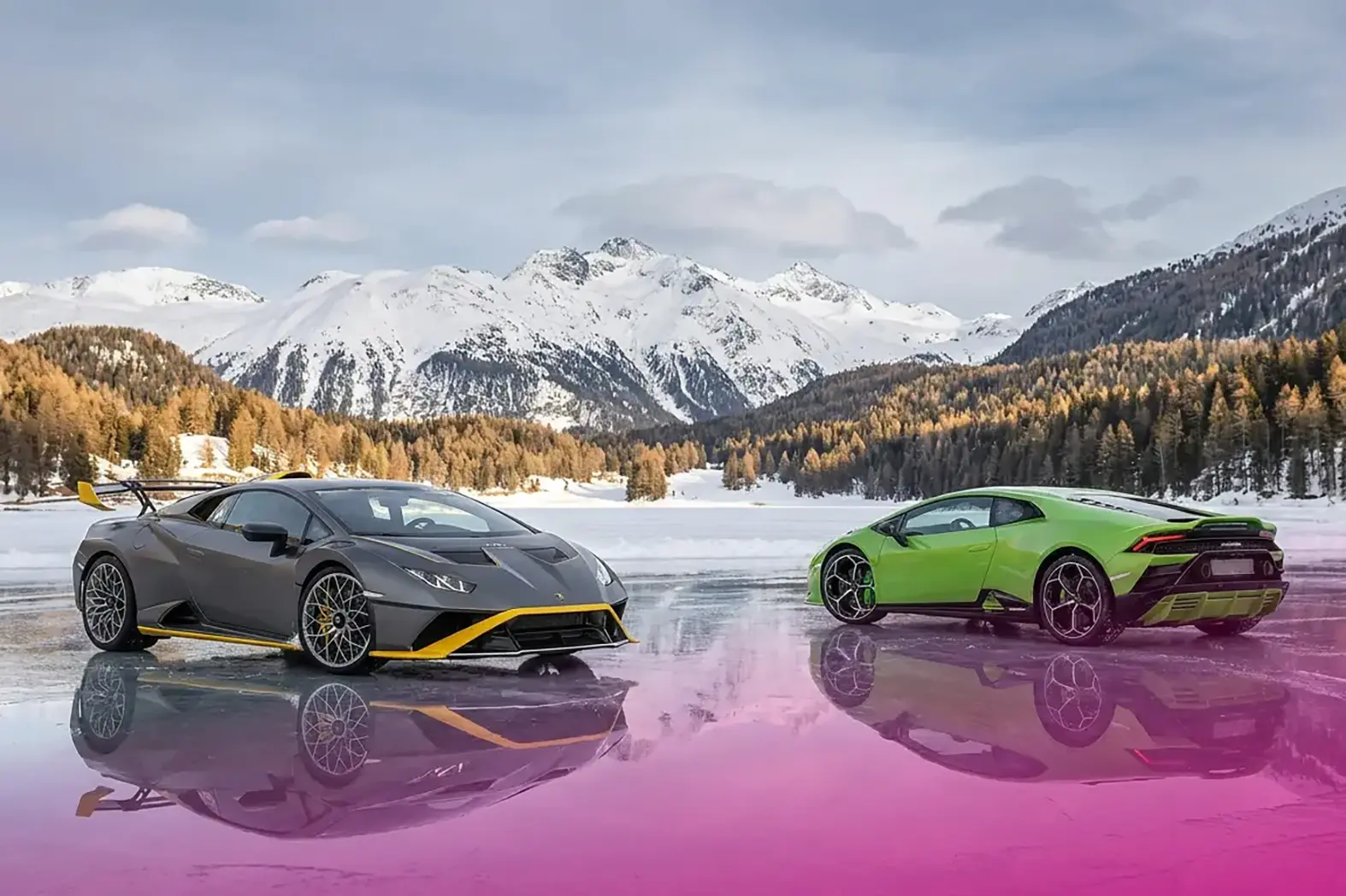 eventguru-b2b-incentive-vip-event-winter-landscape-supercars action